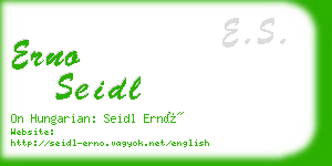 erno seidl business card